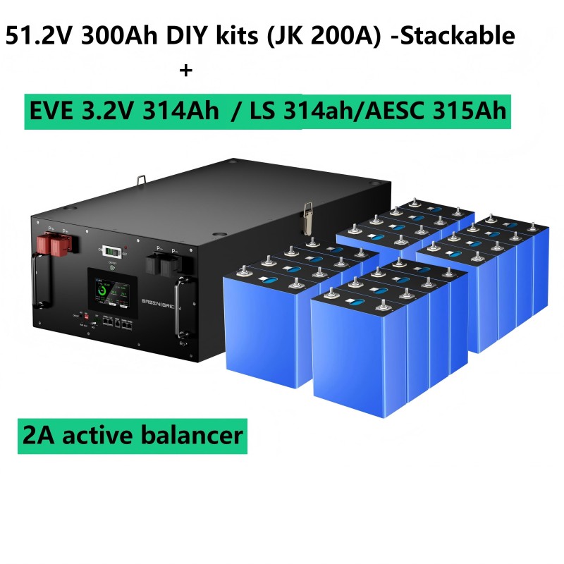 DIY 48V kits with 16s eve 314ah Active balance Battery Pack Projects ...