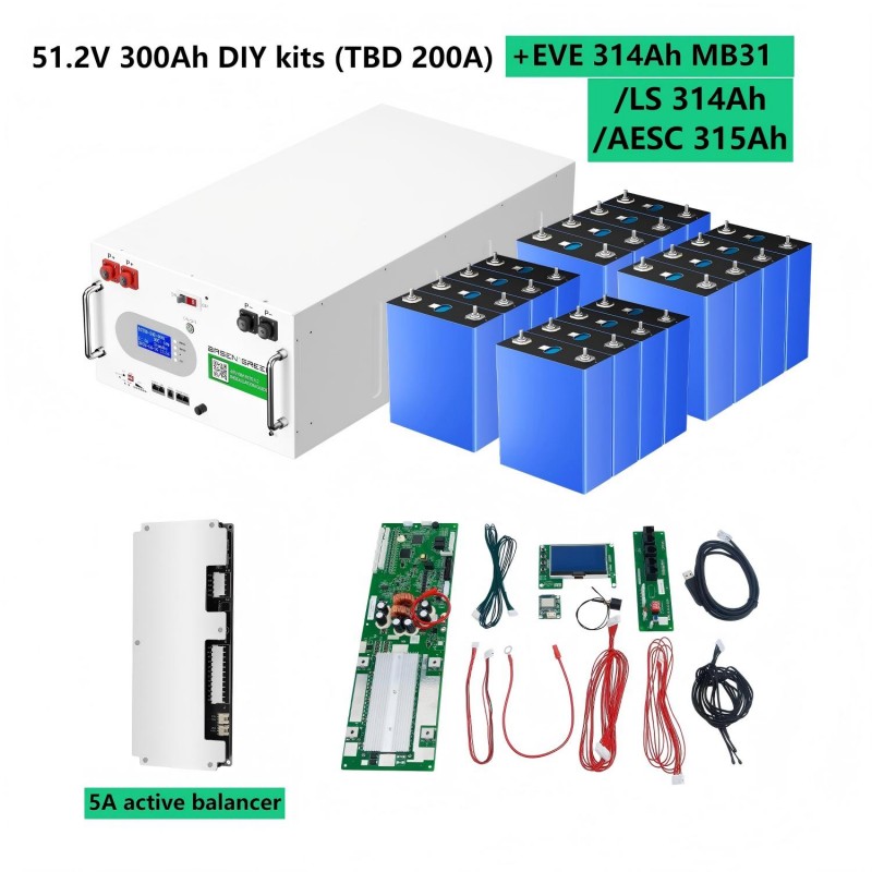 DIY 48V kits with 16s eve 314ah Active balance Battery Pack Projects ...