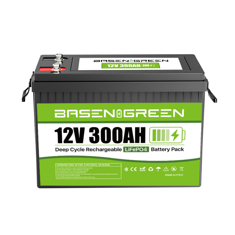 (Pre-Sale)EU STOCK · 12V 300Ah with bluetooth LiFePO4 With BT Battery Pack Basen Best Solar System Lithium Ion Battery
