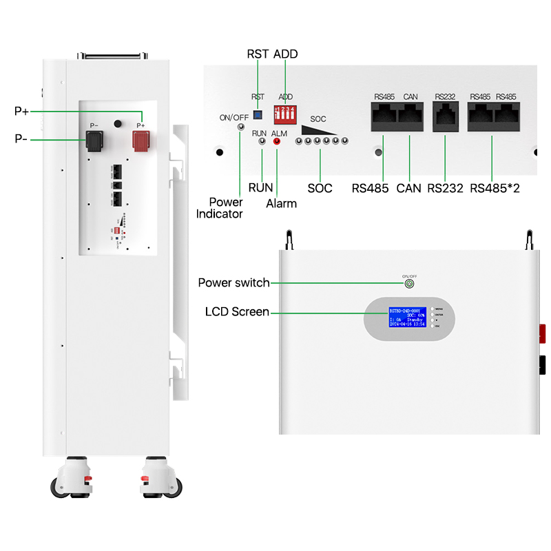 EU STOCK · 51.2V 280ah 14.3KWh Wall&Floor-mounted LiFePO4 Battery Pack for Solar Energy Storage