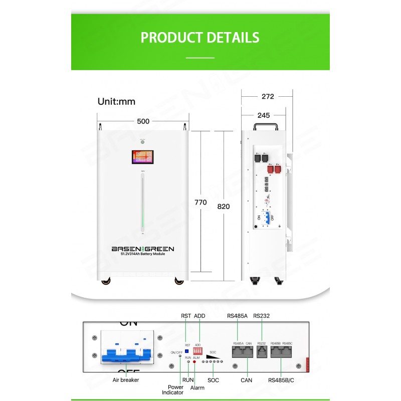 Ordasi (Exclusive to Hungarian customers) 5kWh 11kWh 15kWh 16kWh 30kWh Battery Packs BasenGreen Eric