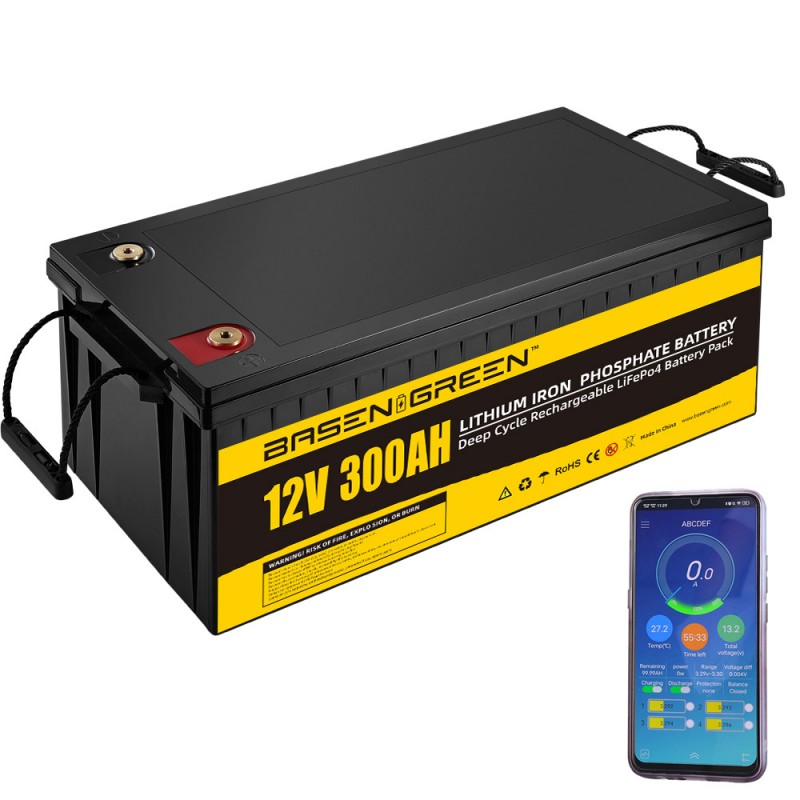 12V 300ah LiFePO4 Battery Built-in 150A BMS with Bluetooth ship from China