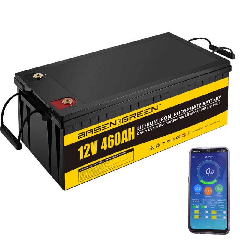 12V 460ah LiFePO4 Battery Built-in 150A BMS with Bluetooth ship from China