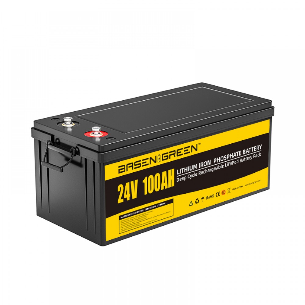 24V 100ah LiFePO4 Battery Built-in 100A BMS with Bluetooth ship from China