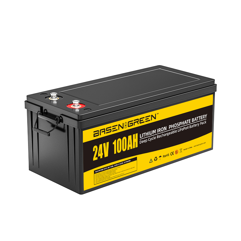 24V 100ah LiFePO4 Battery Built-in 100A BMS with Bluetooth ship from China