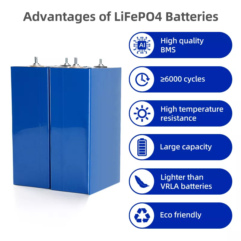 3.2V EVE 304Ah Lifepo4 Battery Lithium Ion Prismatic Cell 6000 Times Deep Cycle For Solar System Ev Rv