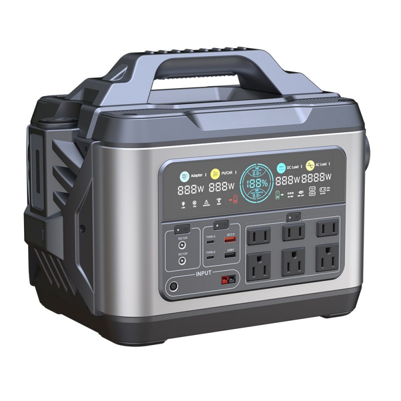 Basengreen 1200W Portable Power Station Rechargeable Solar Generator With LiFePO4 Battery For Outdoor Emergency