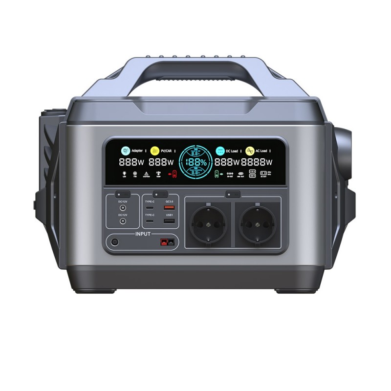 Basengreen 1200W Portable Power Station Rechargeable Solar Generator With LiFePO4 Battery For Outdoor Emergency