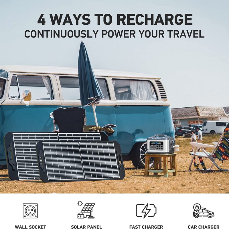 Basengreen 2220WH/2200W Portable Power Station Outdoor Camping RV Backup Lithium Batter PD 100w