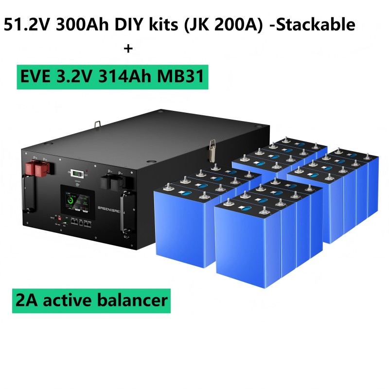 AVERAGE JOE DIY 48V kits with 16s 3.2V  314ah Active balance Battery Pack Eric