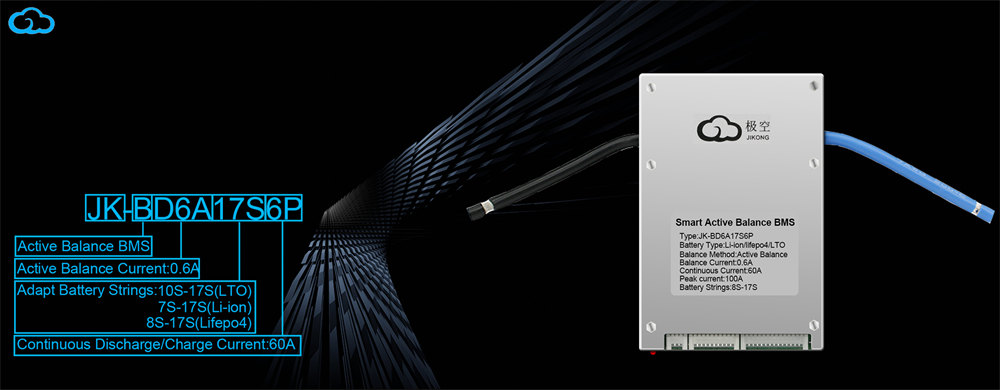 JK 8S-20S Smart 200A BMS 2A Balance Current BMS BT 36V 48V 60V Li-Ion LTO 18650 Battery Lifepo4 Battery Storage Bluetooth Bms