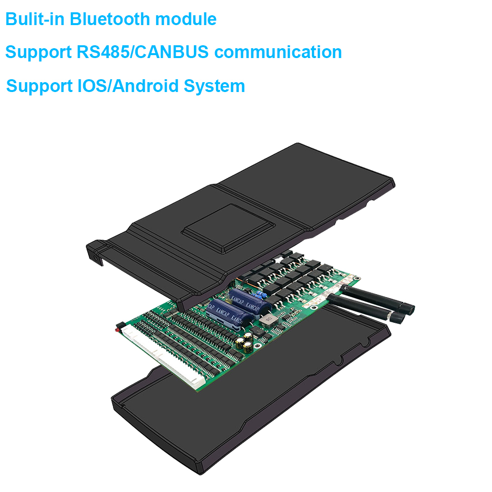 JK 8S-20S Smart 200A BMS 2A Balance Current BMS BT 36V 48V 60V Li-Ion LTO 18650 Battery Lifepo4 Battery Storage Bluetooth Bms